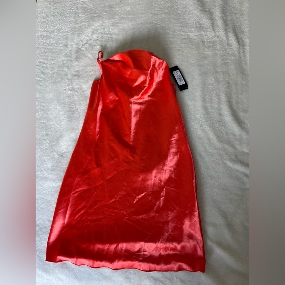 Bebe Coral Satin Dress